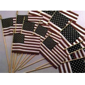 6" x 9" Economy Cotton US Stick Flag with Spear Top on a 18" Dowel